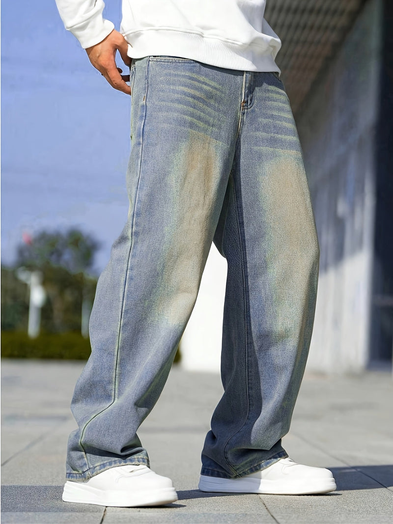 Men's Loose Fit Wide Leg Jeans