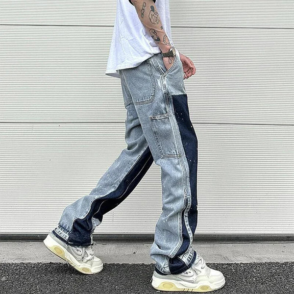 Speckled Ink Baggy Jeans