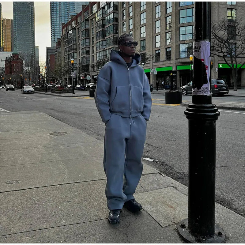 Oversized Minimalist Blue Jogger