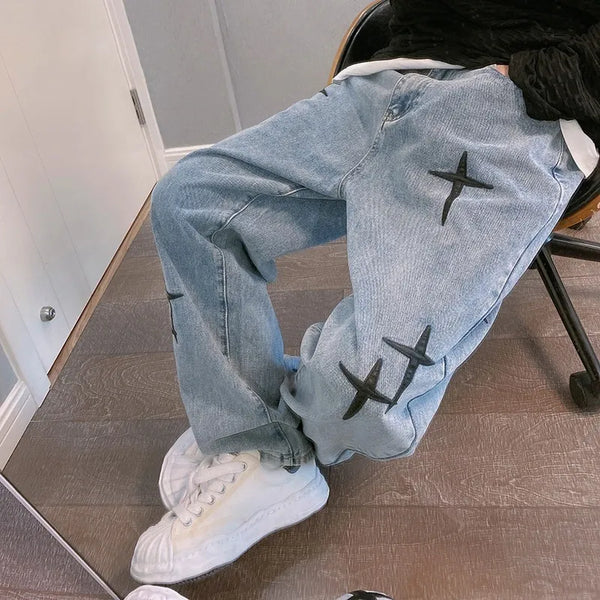 graphic baggy pants